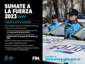 Chaves: Campaña de reclutamiento de la Policía bonaerense