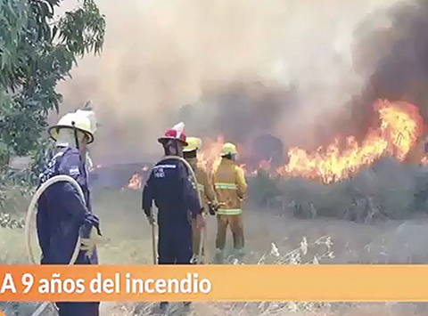 (video)Bomberos de Claromecó recuerdan el incendio del Vivero en 2013
