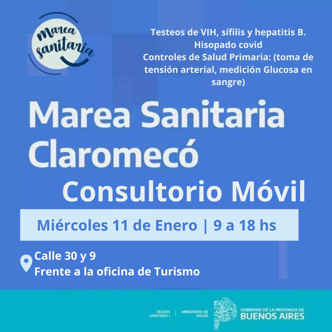 Marea Sanitaria y Consultorio Móvil en Claromecó