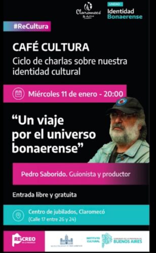 Mañana miércoles: Pedro Saborido se presenta en Claromecó (video)
