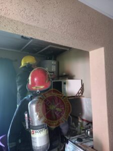 Claromecó: principio de incendio controlado en uno de los departamentos del Náutico