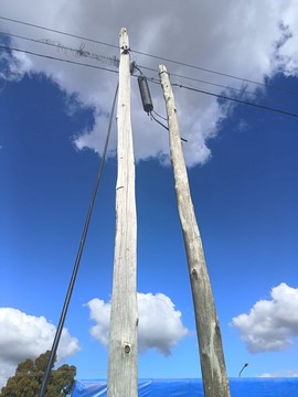 Robaron centenares de metros de cable telefónico sobre ruta 3