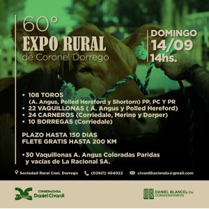 Daniel Civardi en la previa de la 60° Expo Rural de Dorrego