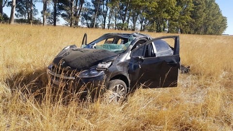Volcó un auto en cercanías de Cascallares