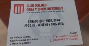 Gran expectativa en Club Quilmes por la cena show de este sábado