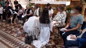 Jueves Santo: Pablo Garate participó de la ceremonia de lavado de pies