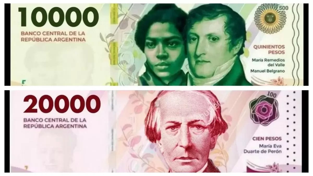 Ya tienen fecha de circulación los nuevos billetes de $10.000 y $20.000