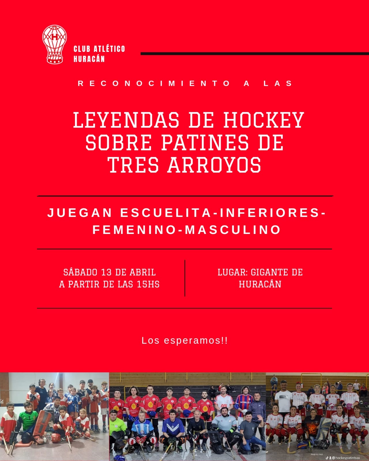 Hockey sobre patines: reconocimiento de Huracán a los campeones del 74