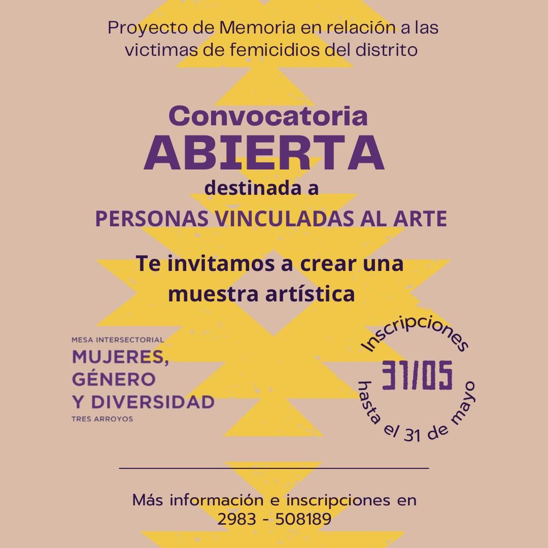 “Proyecto Memoria”: Extienden la convocatoria a artistas locales
