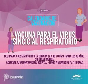 San Cayetano: Vacuna obligatoria para personas gestantes