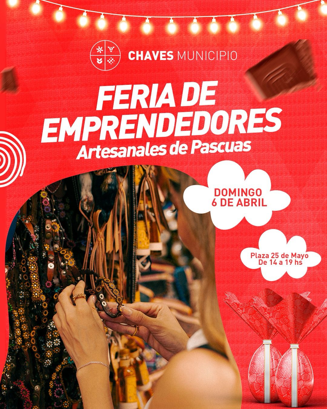 Chaves Municipio invita a la Feria de Emprendedores Artesanales de Pascuas