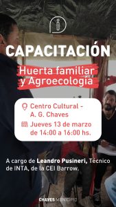 Gonzales Chaves: Capacitaciones en Huerta Familiar y Agroecología