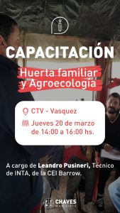 Gonzales Chaves: Capacitaciones en Huerta Familiar y Agroecología