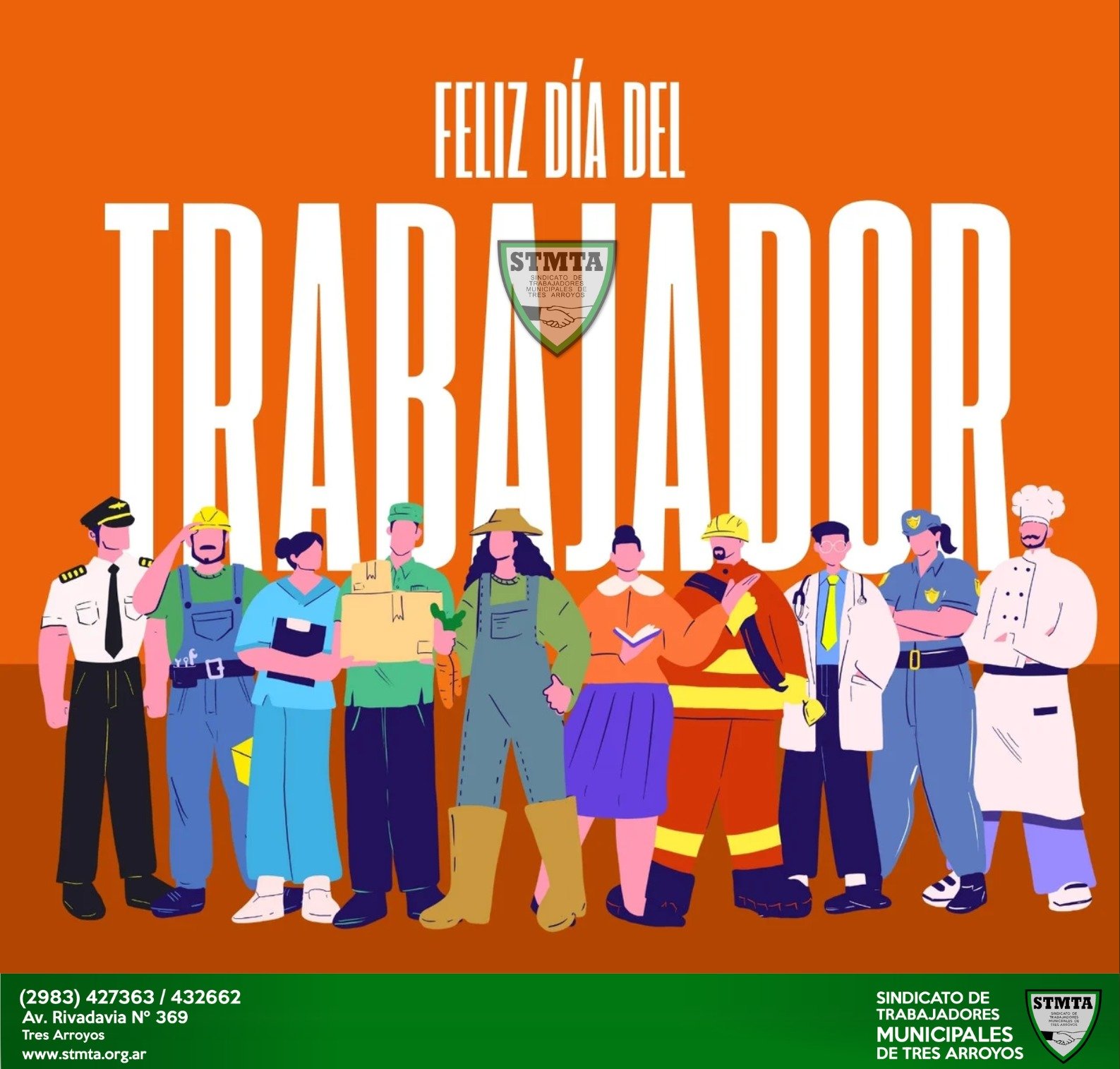 Desde el Sindicato de trabajadores municipales desean “Feliz día del trabajador”