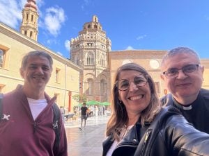 Susana Fernández, presidenta del Club Español, en la Basílica del Pilar en Zaragoza