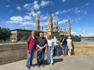 Susana Fernández, presidenta del Club Español, en la Basílica del Pilar en Zaragoza