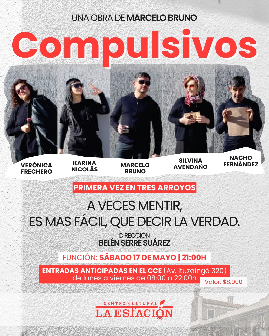 Ya venden las entradas para la obra de Teatro “Compulsivos”