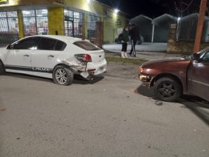 Daños materiales en un choque en San Martin 900