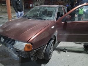 Daños materiales en un choque en San Martin 900