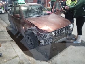 Daños materiales en un choque en San Martin 900