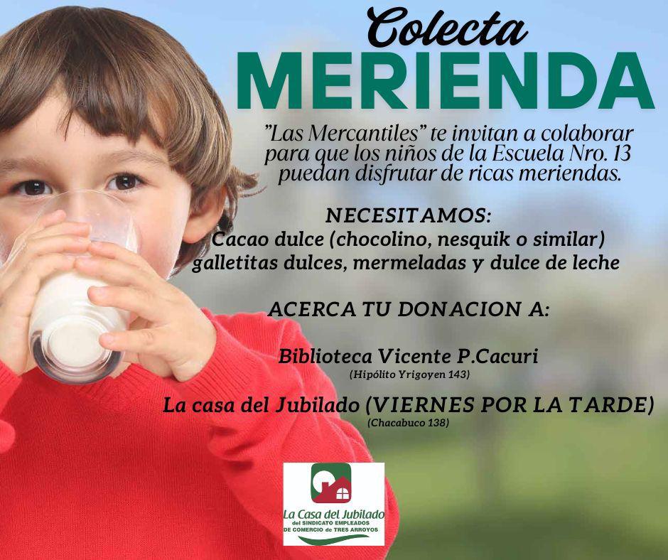 Colecta de “Las Mercantiles” para la merienda de la Escuela 13