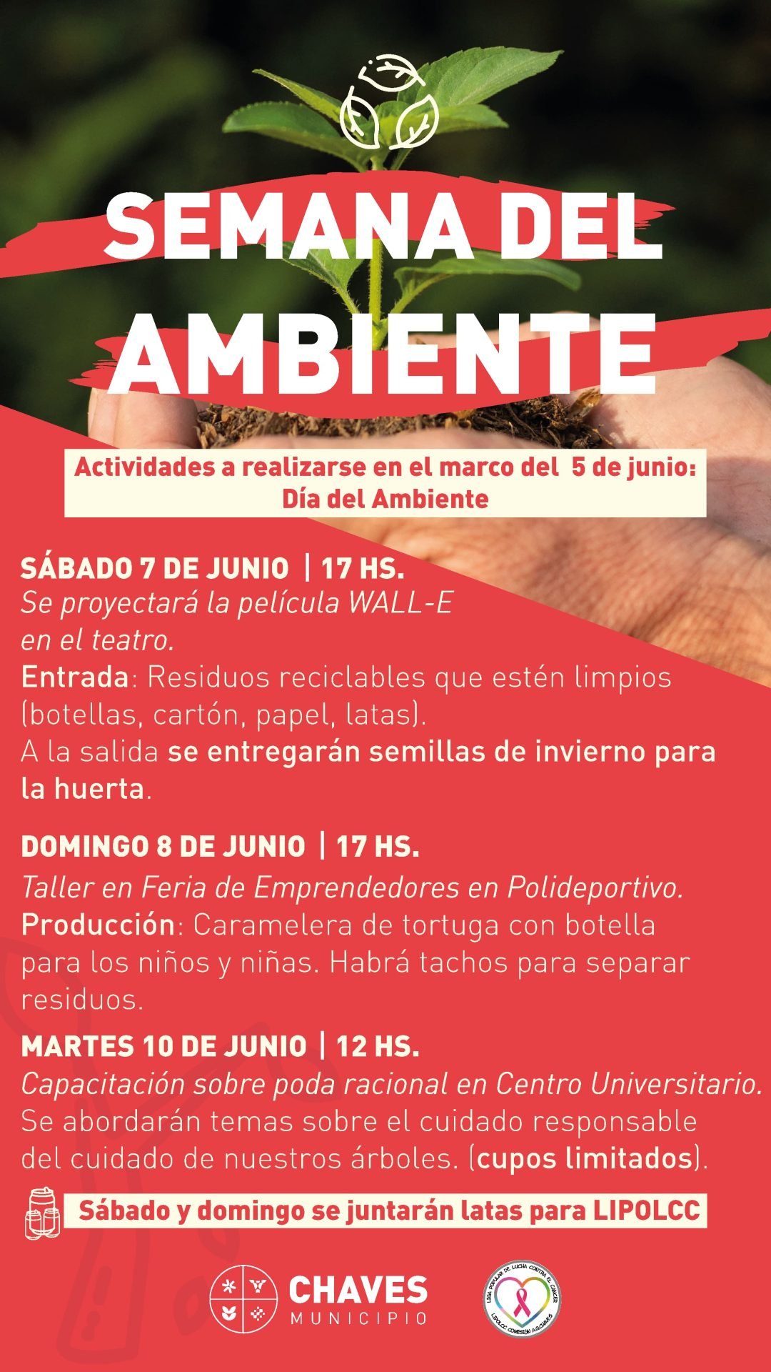 Chaves festeja la Semana del Ambiente con actividades para toda la comunidad
