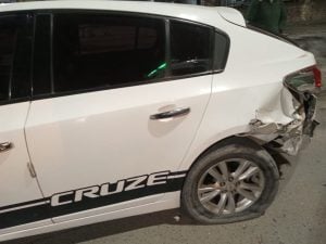 Daños materiales en un choque en San Martin 900