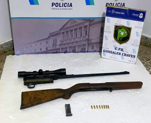Chaves: aprehendido con arma ilegal en camino vecinal