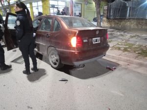 Daños materiales en un choque en San Martin 900