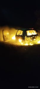 Ardió un auto en ruta 73