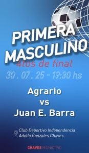 Se juegan los cuartos de final de Primera Masculino de la Copa Chaves