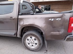 Motociclista trasladada al Hospital luego de accidente de tránsito