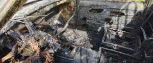 Ardió una camioneta en cercanías al Monte Guisasola