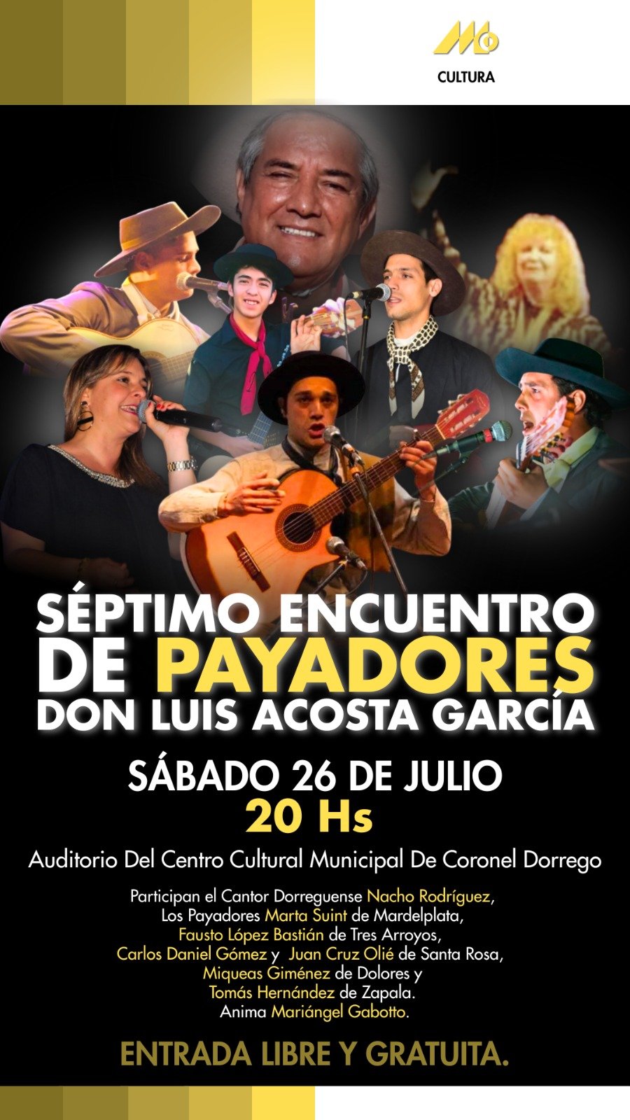 Se viene el 7º Encuentro de Payadores en Coronel Dorrego (video)