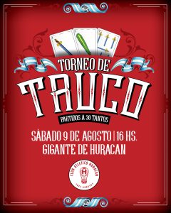 Huracán: hará su tradicional Torneo de truco