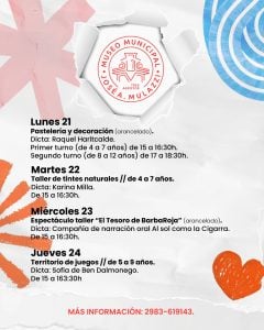 Cultura en vacaciones: Abiertas las inscripciones a los talleres del CCE y Museo Mulazzi