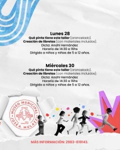 Cultura en vacaciones: Abiertas las inscripciones a los talleres del CCE y Museo Mulazzi