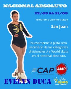La patinadora de Olimpo Evelyn Duca participará de Torneo Nacional