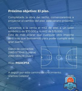 Básquet: Club De Pelota recauda fondos para remodelar el piso de la cancha