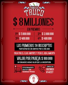 Se viene el gran Torneo de Truco del Club Huracán
