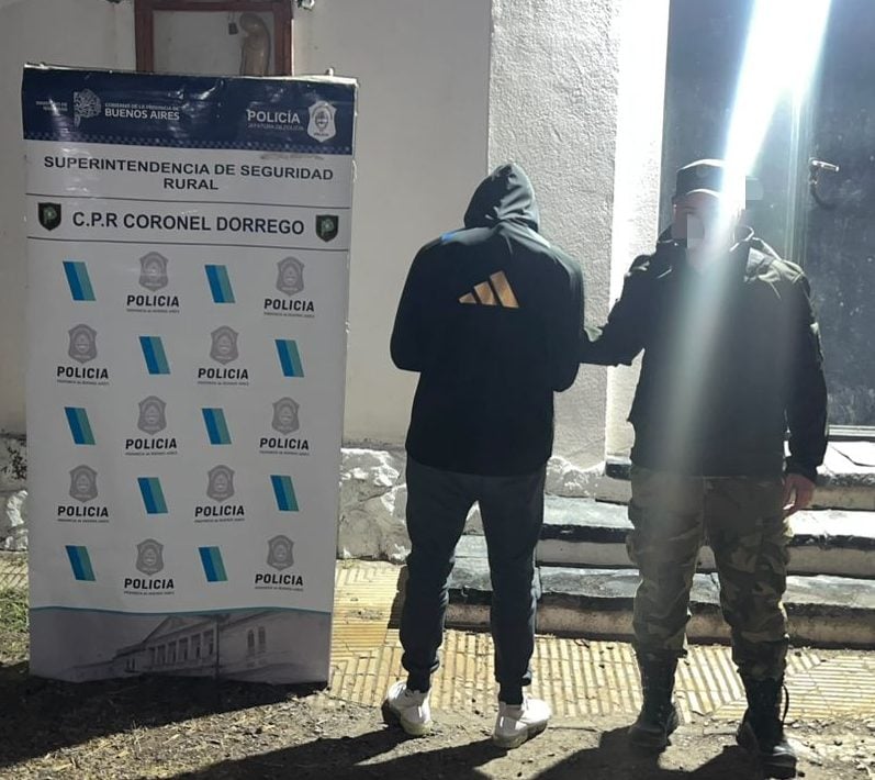 Huída, persecución y aprehensión en camino rural de Coronel Dorrego
