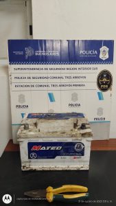 Aprehensión por robo de batería
