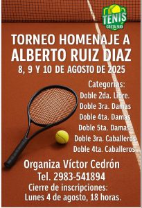 Tenis: Se juega el Torneo Ruiz Díaz en Costa Sud