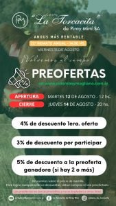 La Torcacita habilitó las preofertas para el remate del viernes