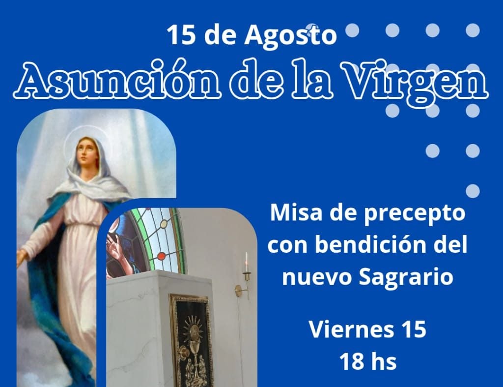 Misa en honor a la Asunción de María en la Parroquia de Luján