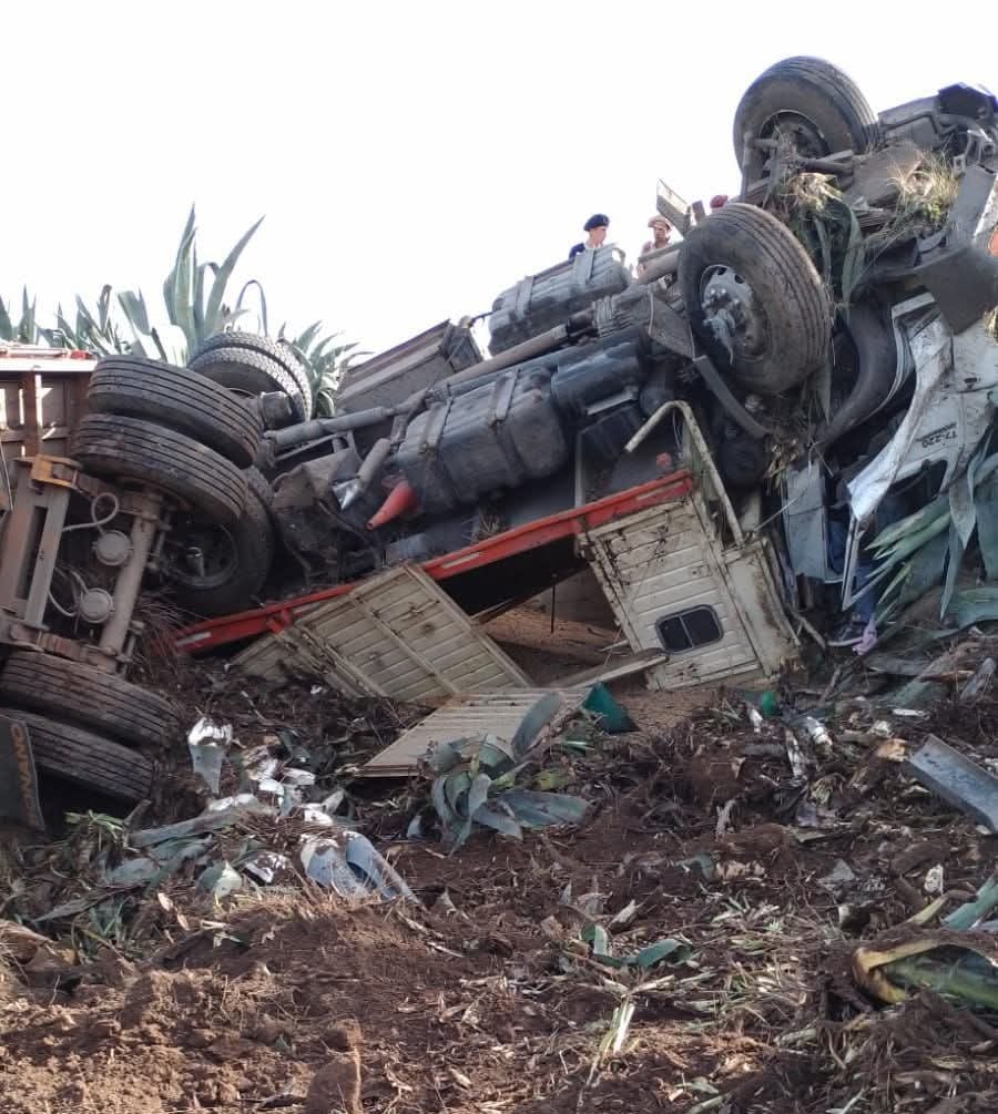 Coronel Pringles: Volcó camión en ruta 51. Conductor hospitalizado