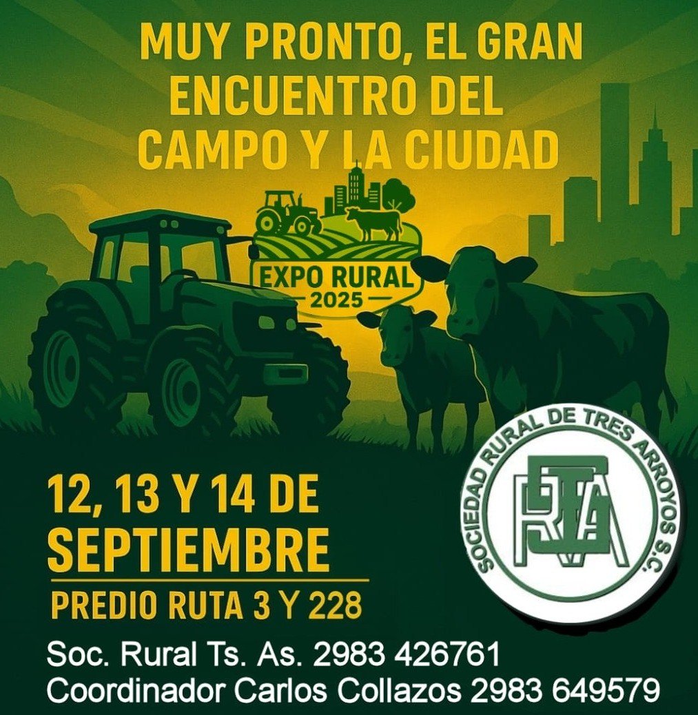 Programa de la 168° Exposición de la Sociedad Rural de Tres Arroyos