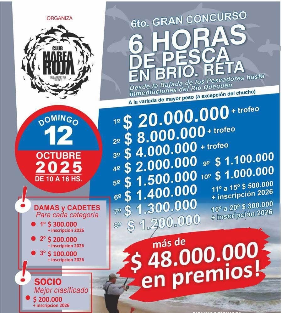 El club Marea Roja y la 6º edición del concurso de seis horas a la Variada de Mayor peso