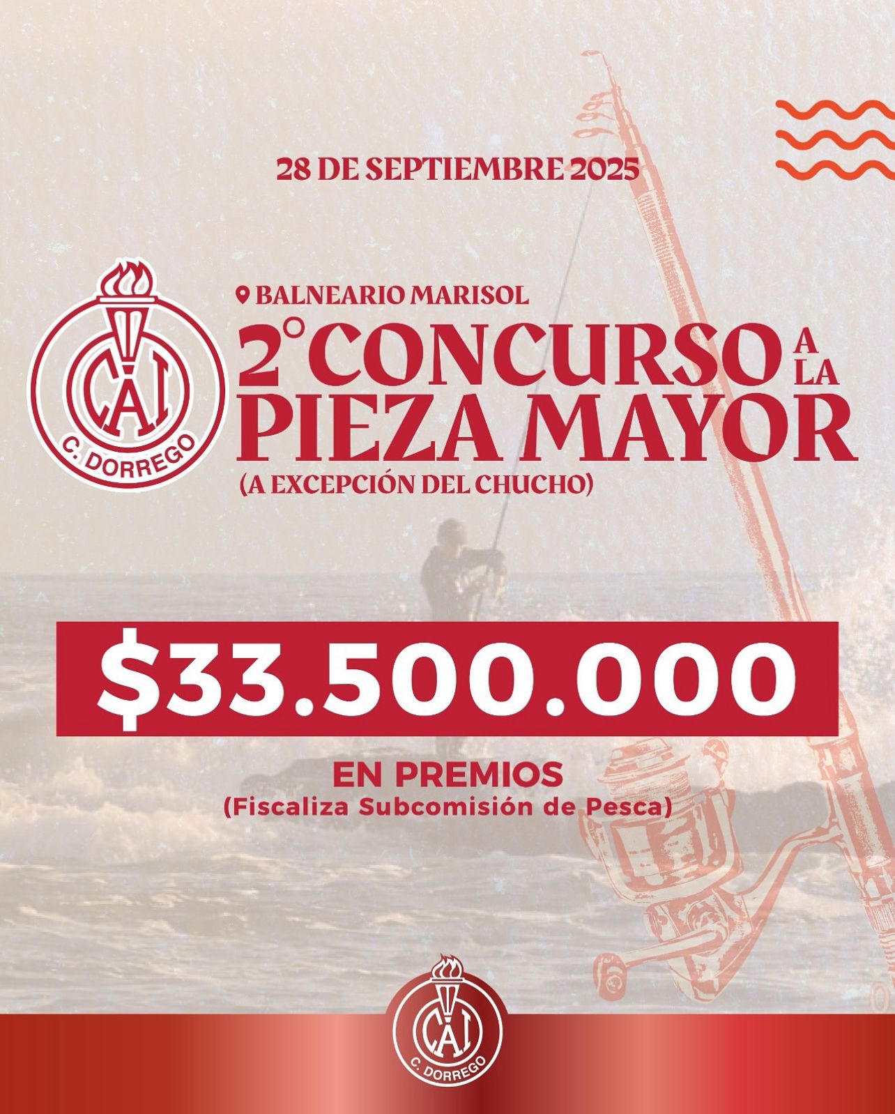Pesca: Segundo concurso a la Pieza Mayor de Independiente de Coronel Dorrego