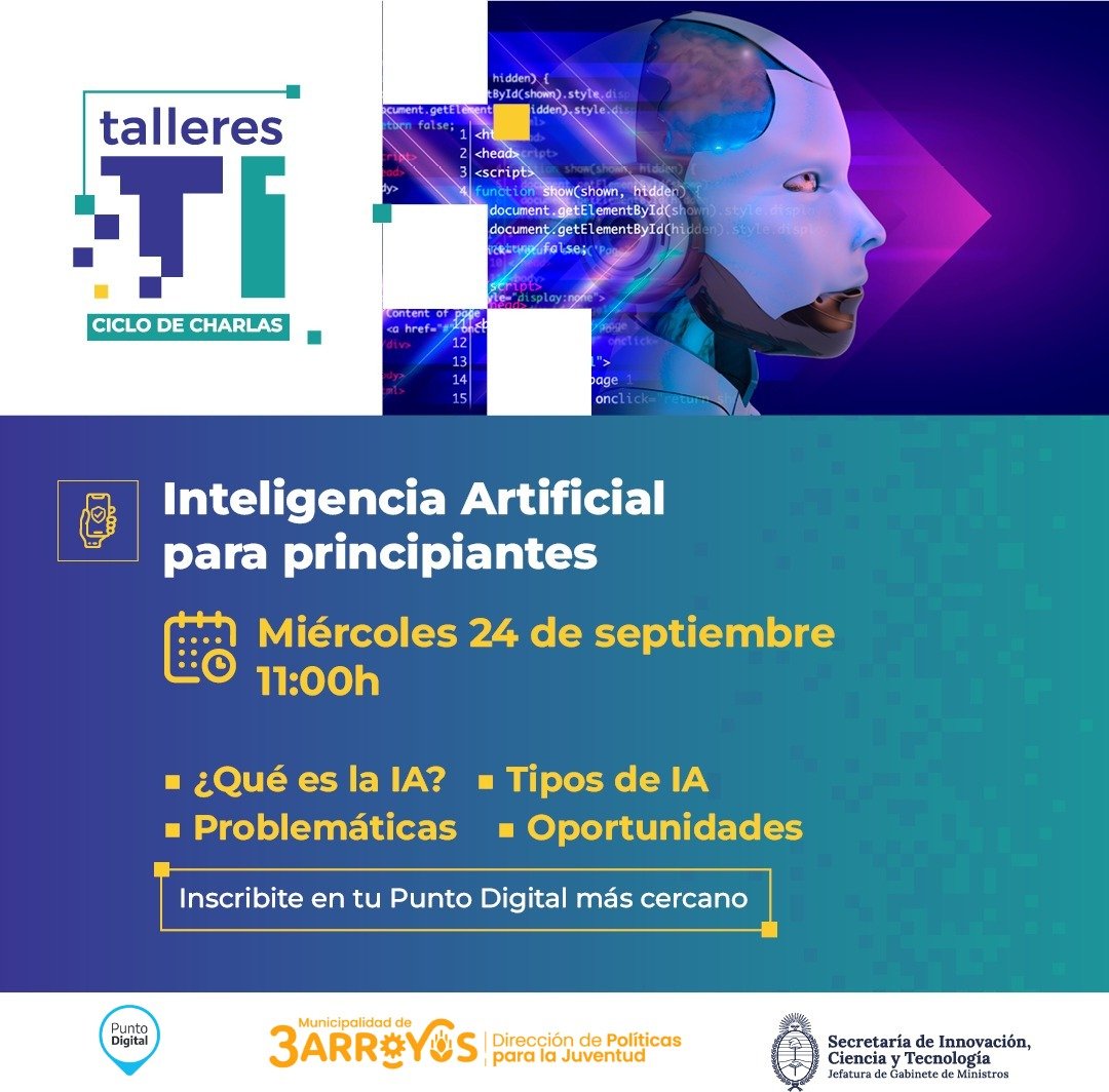 Nuevo taller de Punto Digital: Inteligencia Artificial para principiantes